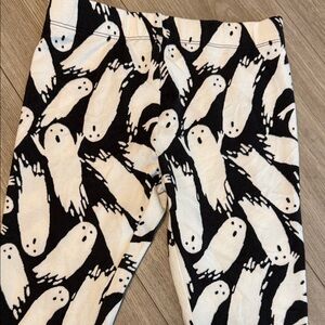 Black and White Ghost Print Leggings